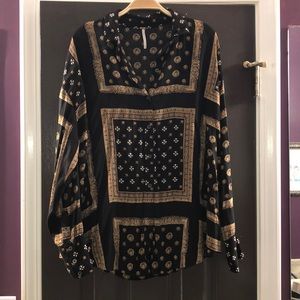 Free People Patterned Blouse